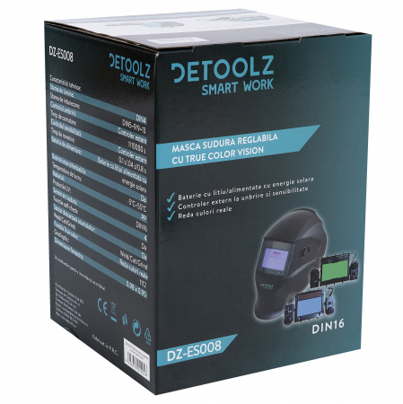 Masca sudura regalbila, Detoolz DZ-ES008, True Color Vision- redarea culorilor reale [7]