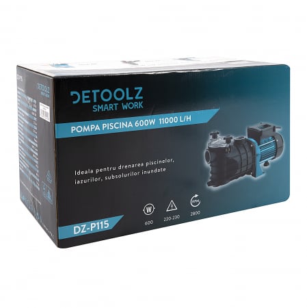 Pompa pentru piscina Detoolz DZ-P115, 11000l/ora, 600w [4]
