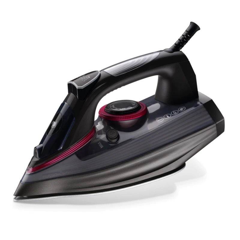 Fier de calcat - Fier de calcat Voltz V51050D, 2600W, Auto-curatare, Calcare uscata, Acoperire ceramica, Negru