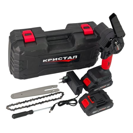 Fierastrau de mana (mini fierastrau) DDT-CRISTAL, 24V, 2Ah, Lama&Lant 6", 2 acumulatori, Incarcator, Geanta de transport [1]