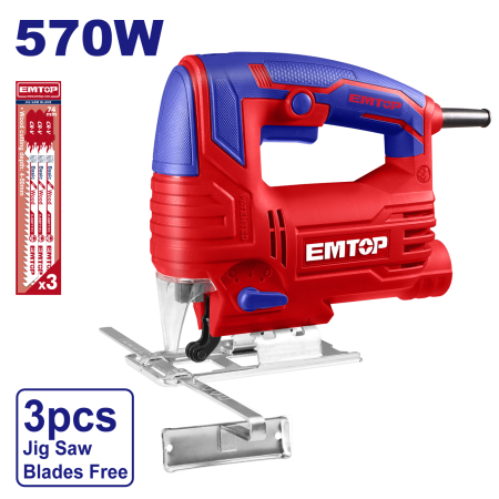 Scule electrice - Fierastrau electric pendular 570W, 4 trepte, 3 lame fierastrau - EJSW5701, EMTOP