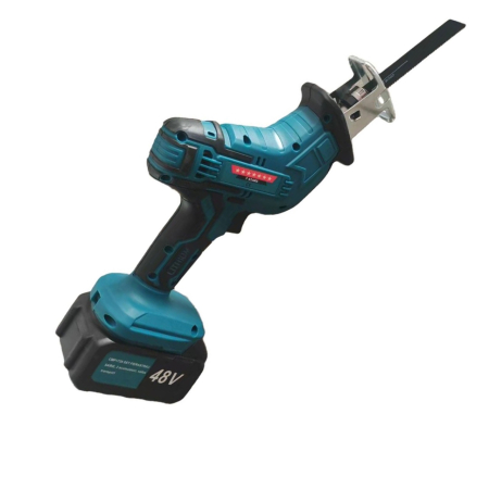 Scule si Unelte - Fierastrau tip sabie cu acumulator, 48V, 2 acumulatori, 4 panze, geanta de transport