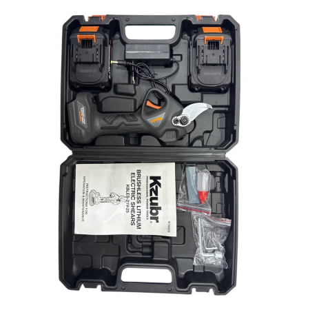 Foarfeca de taiat crengi Kzubr, 21V/2Ah, Diametru taiere 25mm, Genta de transport [1]
