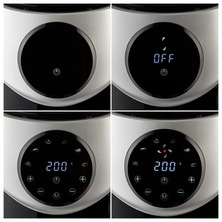 Friteuza cu aer cald Just Perfecto JL-20, 1400W, Capacitate cos 3.2L, Timer 60min., Temperatura reglabila [3]