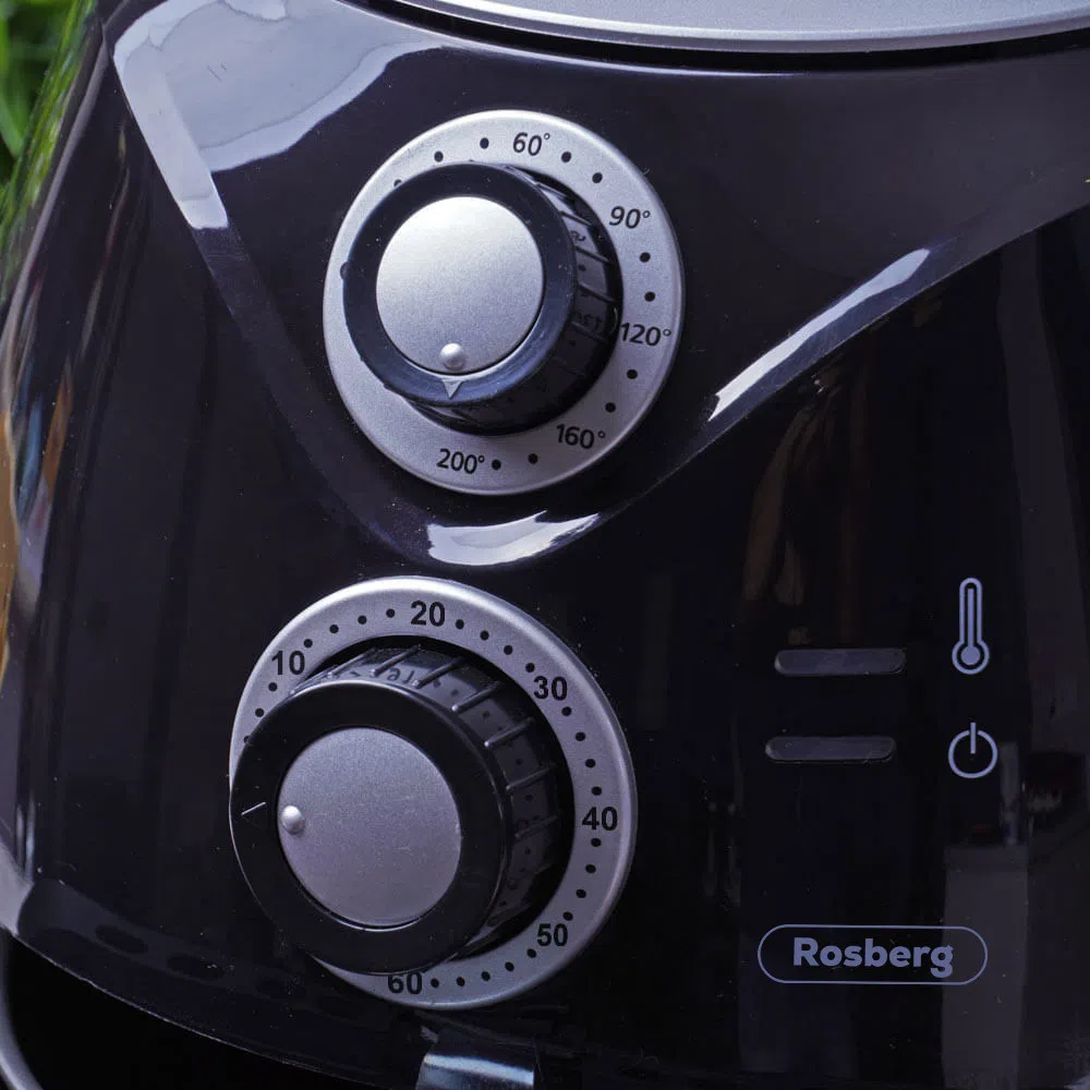 Friteuza cu aer cald Rosberg RP51980C, 1600W, 3L, Reglare temperatura 80-200°C, Temporizator, Neagra [7]