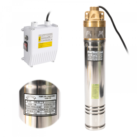 Pompa submersibila Micul Fermier PRO 4SKM-150, 95m, 2.7mc/h [2]