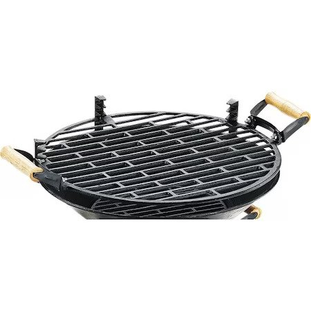 Gratar din fonta Rosberg R51720A, Grila turnata, Manere lemn, 35.5x38cm, Negru [3]