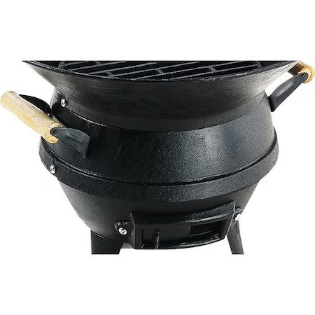 Gratar din fonta Rosberg R51720A, Grila turnata, Manere lemn, 35.5x38cm, Negru [4]