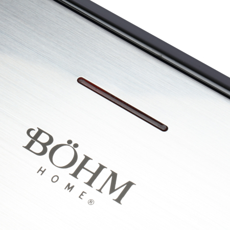 Gratar electric BOHM HOME BEGM100S, 1000 W, placi reversibile grill / plane, deschidere 180° [10]