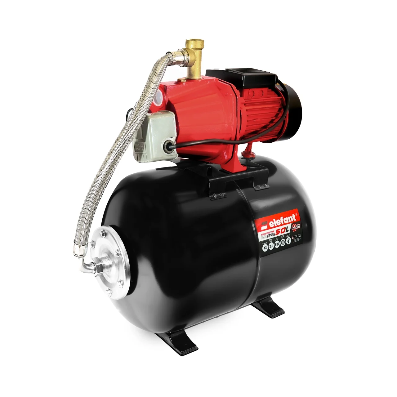 Pompe - Hidrofor Elefant, 550W, Debit maxim 35L/min., Rezervor 50L, Inaltime maxima 42m