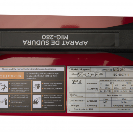 Invertor Micul Fermier MIG-280 GF-0755, 280A, electrod 1.6 - 4.0mm, sarma 0.6 - 1.2mm [7]