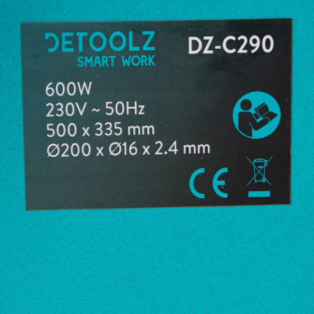 Masina cu masa pentru taiat lemn Detoolz, 600W, 2950RPM, Diametru disc 200x16x2.4mm [6]
