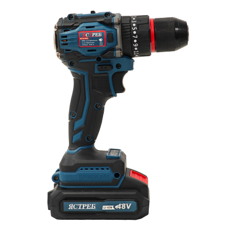 Mașină de găurit și înșurubat cu acumulator DDT JCTPEB HLP10-9002, Brushless, 48V, 2 acumulatori, cuplu reglabil, sistem autoblocaj,  valiză de transport [9]