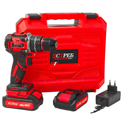 Masini de gaurit si insurubat - Mașină de găurit și înșurubat cu acumulator DDT JCTPEB HLP10-9002, Brushless, 48V, 2 acumulatori, cuplu reglabil, sistem autoblocaj,  valiză de transport