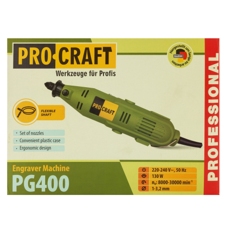Masina de gravat Procraft PG400, 130W, 30000RPM, Verde [9]