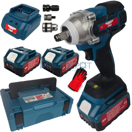 Masina de impact / Bormasina pe acumulator Altai Campion PRO, 48V / 6Ah, Brushless, 400 Nm, 2 Acumulatori, 3 Adaptoare incluse, Geanta de transport [3]