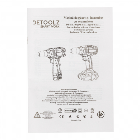 Masina de insurubat, cu acumulator, Detoolz DZ-SE110,14.4V, Li-ion [5]