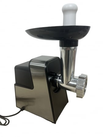 Masina de tocat carne 4in1 Ural 3000W, 3 site incluse, accesoriu rosii, carnati, chitele kibbe, Argintie/Neagra [2]