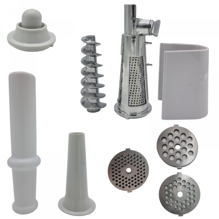 Masina de tocat carne Craft-Tec MX713, 3500W, Productivitate 1.6 Kg/min., Accesorii rosii, carnati, chiftele, Rosie [2]