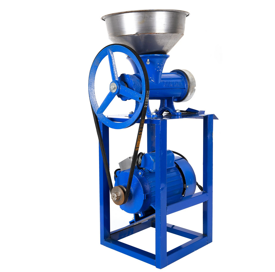 Masina de tocat carne cu palnie si motor electric Nr.32 Altai, 2.5KW, 1400RPM, Fonta, Albastra [2]