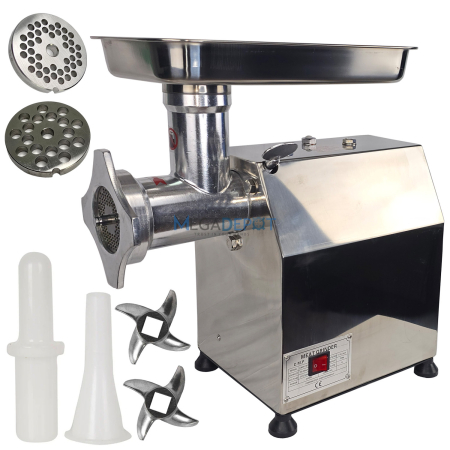 Masini de tocat - Masina de tocat carne, electrica, MK-22, 4500W, Inox, 2 site incluse, accesoriu carnati