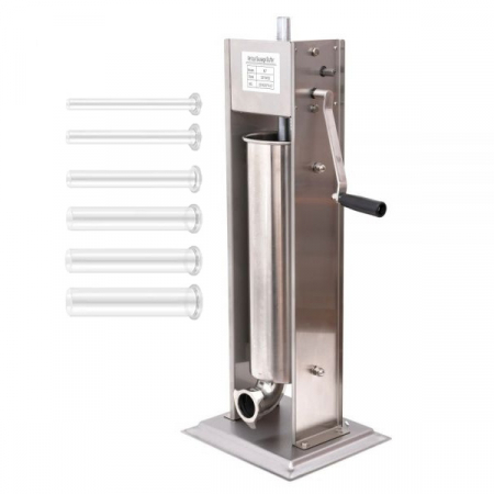 Aparat de umplut carnati profesional Elefant ML-S7, 7Kg, Mecanic, Inox-integral, 6 palnii incluse [5]