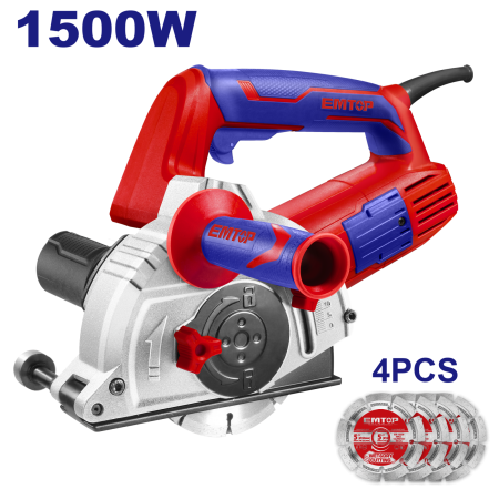 Scule si Unelte - Masina electrica de debitat canale 1500W, adancime taiere 3-29mm, latime 8-30mm, 4 discuri incluse - EMCR15001, EMTOP