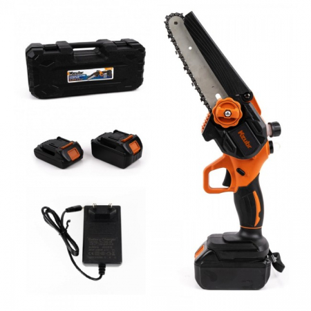 Fierastraie electrice cu lant - Mini fierastrau cu 2 acumulatori Kzubr KLECS-21V-6” K10027, 21V, Rezervor ulei - sistem de ungere, Lama 20cm