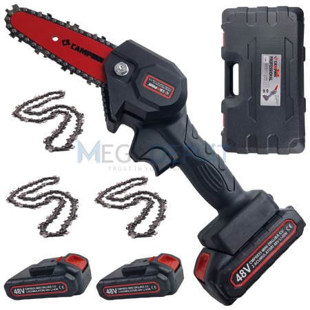 Mini fierastrau cu lant electric Campion ALFA 48V , 2 acumulatori, 3 lanturi, incarcator, geanta de transport [0]