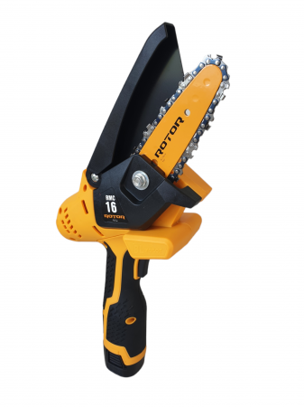 Mini fierastrau cu lant si acumulator Rotor RMC16, 16V, 1.5mAh, Turatie 4800RPM, Lama 10cm [0]