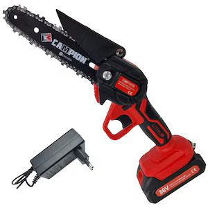 Fierastraie electrice cu lant - Minifierastrau cu 2 acumulatori Mencoza Campion, 36V/4Ah, Lama 6”, Accesorii incluse