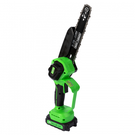 Minifierastrau Micul Fermier, 20V/1.5Ah, 1 lama 6” + lant, 1 lama 8” + lant, acumulator si incarcator incluse [7]