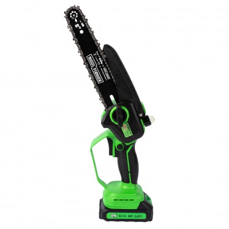 Minifierastrau Micul Fermier, 20V/1.5Ah, 1 lama 6” + lant, 1 lama 8” + lant, acumulator si incarcator incluse [2]