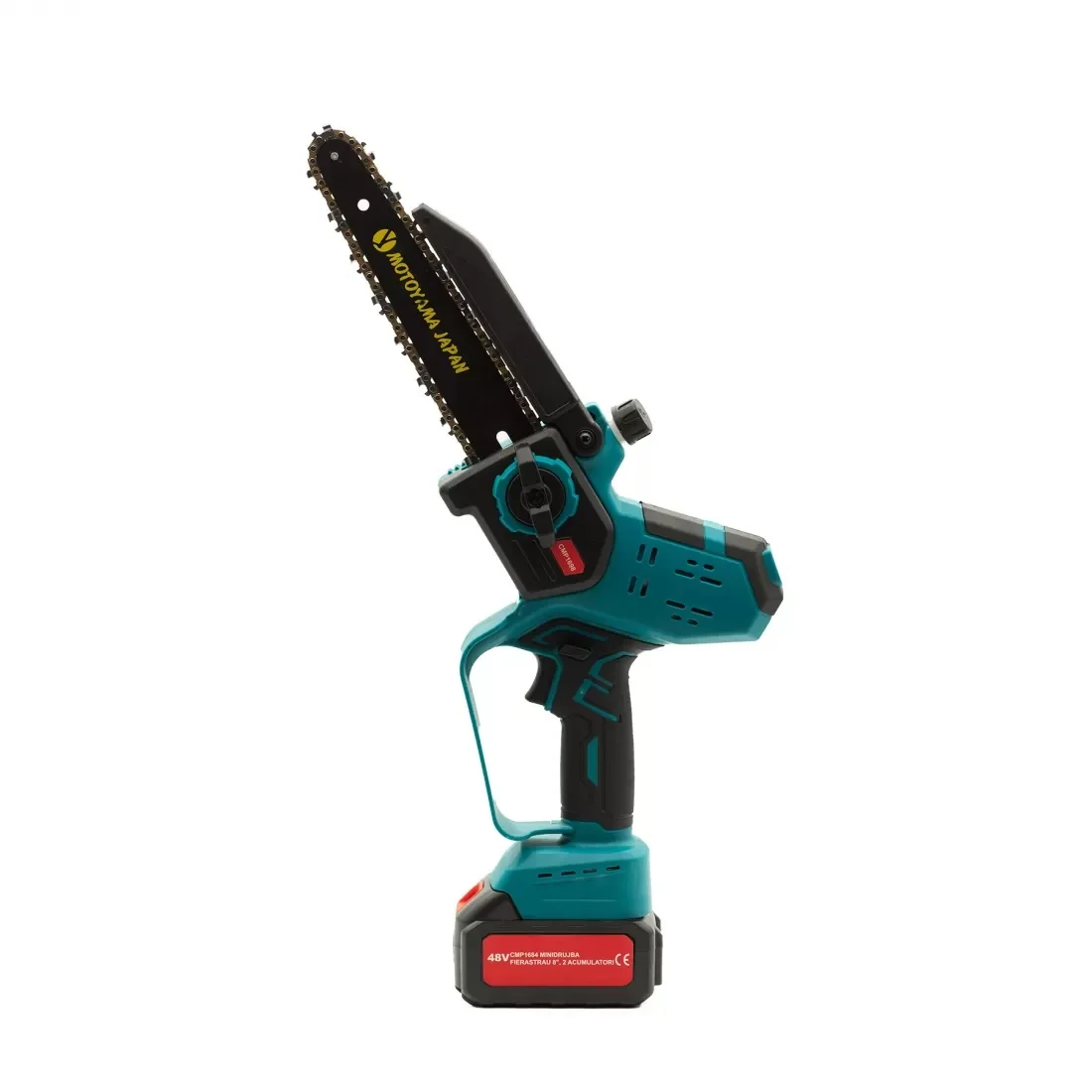 Minifierastrau Motoyama Japan, 48V, 2 acumulatori, Sistem de ungere automata integrat, Lama+Lant 8", Geanta transport [3]