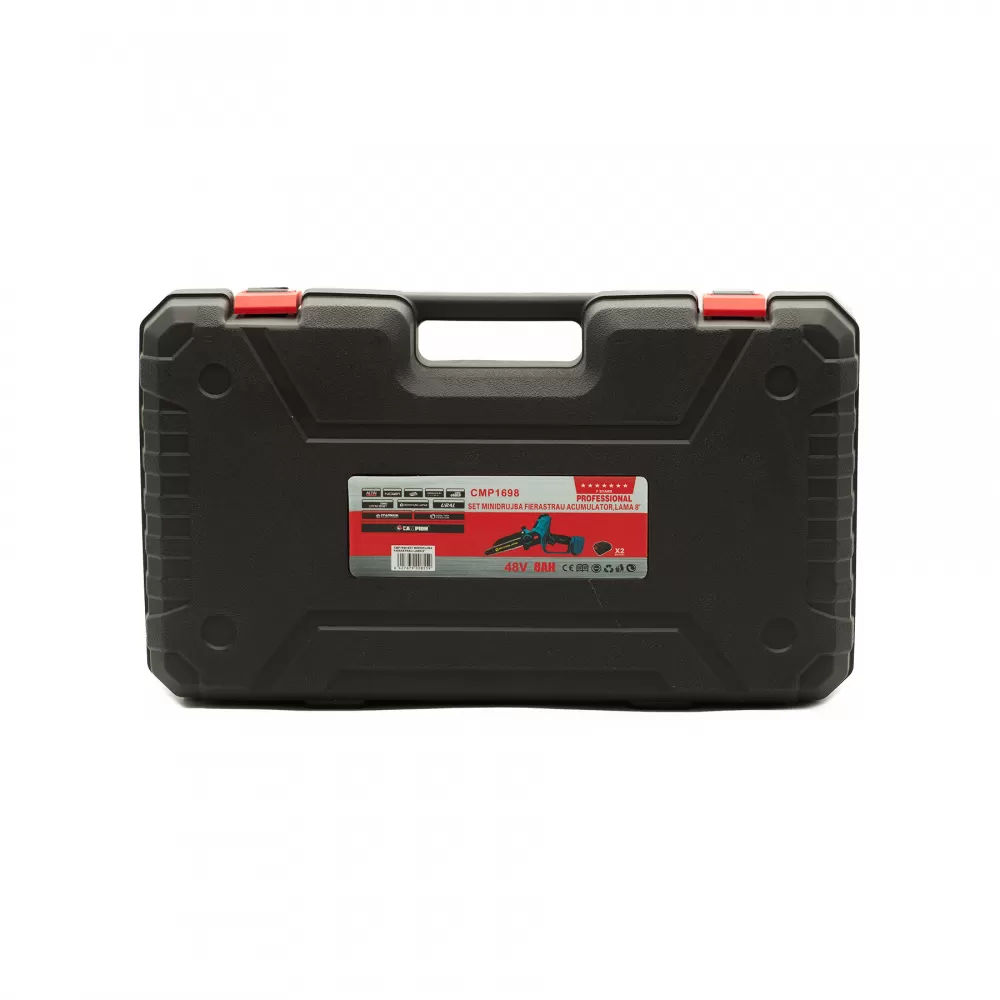 Minifierastrau Motoyama Japan, 48V, 2 acumulatori, Sistem de ungere automata integrat, Lama+Lant 8", Geanta transport [3]