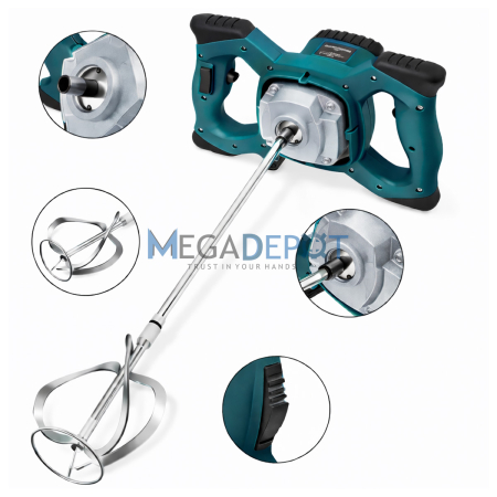 Amestecatoare electrice - Mixer electric pentru mortar Craft-Tec, 2800W, 800RPM, tija + paleta incluse