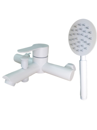 Baterii - MIXXUS DAX-009 WHITE EURO baterie baie din otel inoxidabil