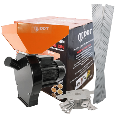 Agro & Zootehnie - Moara cereale si stiuleti DDT, motor 3.5 Kw, 20 ciocanele, 4 site, cuva mare, 200 kg/h