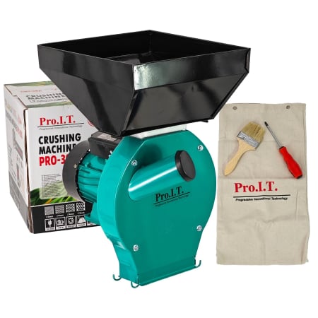 Agro & Zootehnie - Moara Cuva Mare macinat cereale, boabe si stiuleti,DDT PRO.I.T., 3900 W, 3000 rpm, 4 site de rezerva, 320 kg/h, 20 de ciocanele,bonus sac,surubelnita si perie
