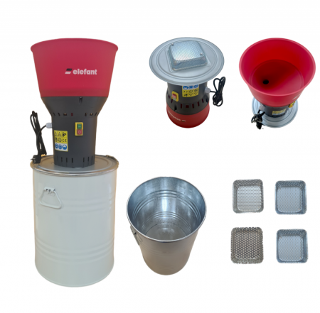 Moara electrica ELEFANT EM50, 1.5kW, 19000RPM, buncar 50L, 4 site incluse (2,4,5,7mm) [0]