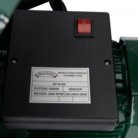 Moara electrica Micul Fermier GF-0149, 3.5KW, 500kg/ora, cuva mare, 3000RPM, 4 site incluse [4]