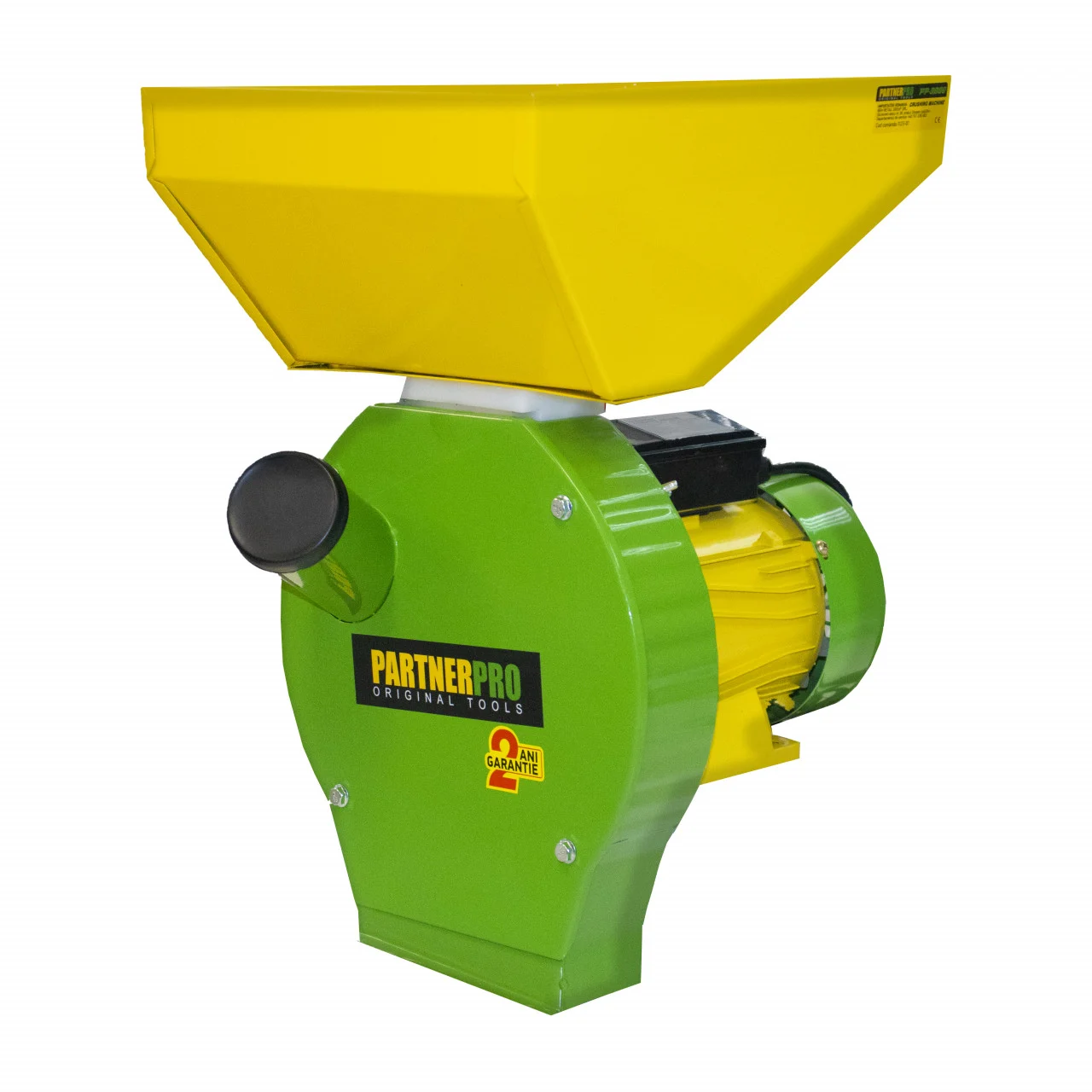 Moara electrica PartnerPRO, 3900W, Productivitate 240Kg/h, 2850RPM, Galbena/Verde [1]