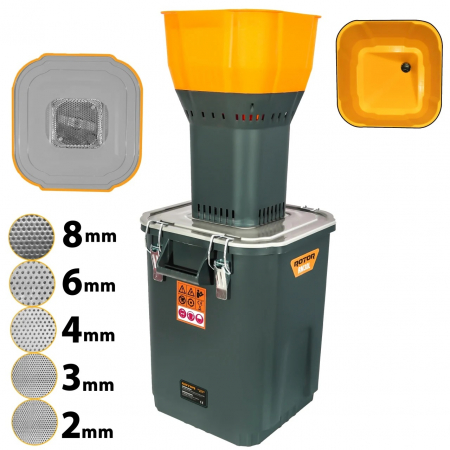 Agro & Zootehnie - Moara electrica pentru cereale Rotor, 1200W, 19000RPM, Volum 30L, 5 site incluse
