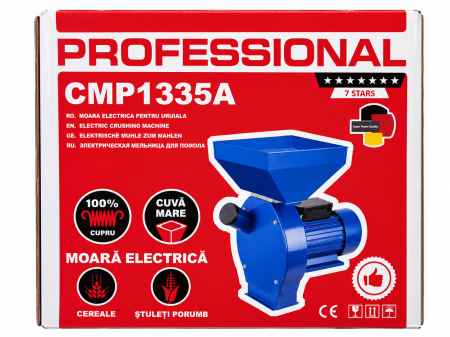 Moara electrica pentru macinat cereale Ural, 4500W, 2860RPM, Productivitate pana la 200Kg/h, Bobinaj 100% Cupru, 4 site incluse [3]