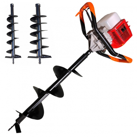 Motoburghie - Motoburghiu, Foreza de Pamant si Gheata, CAMPION,  7CP, 2 Burghie incluse, 100mm, 200mm