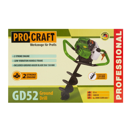 Motoburghiu Procraft GD52, 1400W,  2800-3200RPM, 1xBurghiu inclus 150x800mm [9]