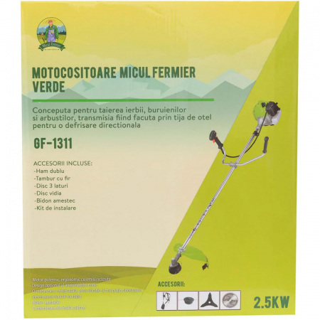 Motocoasa Micul Fermier GF-1311, 3.4CP, 43CC, 2 timpi, Accesorii Incluse [11]