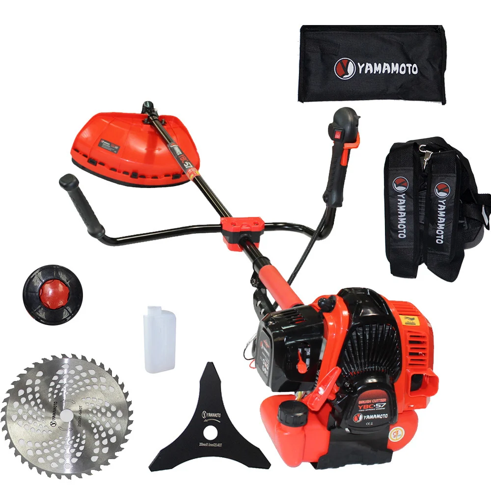 Motocoase & Masini de tuns iarba - Motocoasa pe benzina Yamamoto YBC-57, 2 timpi, 6CP, 52CC, 10000RPM, Accesorii incluse