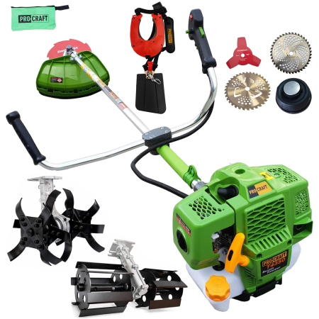 Motocoase & Masini de tuns iarba - Motocoasa ProCraft Germany , 6CP, 58CC, 4 Sisteme de Taiere