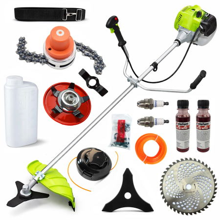 Motocoase & Masini de tuns iarba - Motocositoare pe benzina Craft-Tec Mega Power X8800, 8CP, 58CC, 12.000RPM, Accesorii incluse